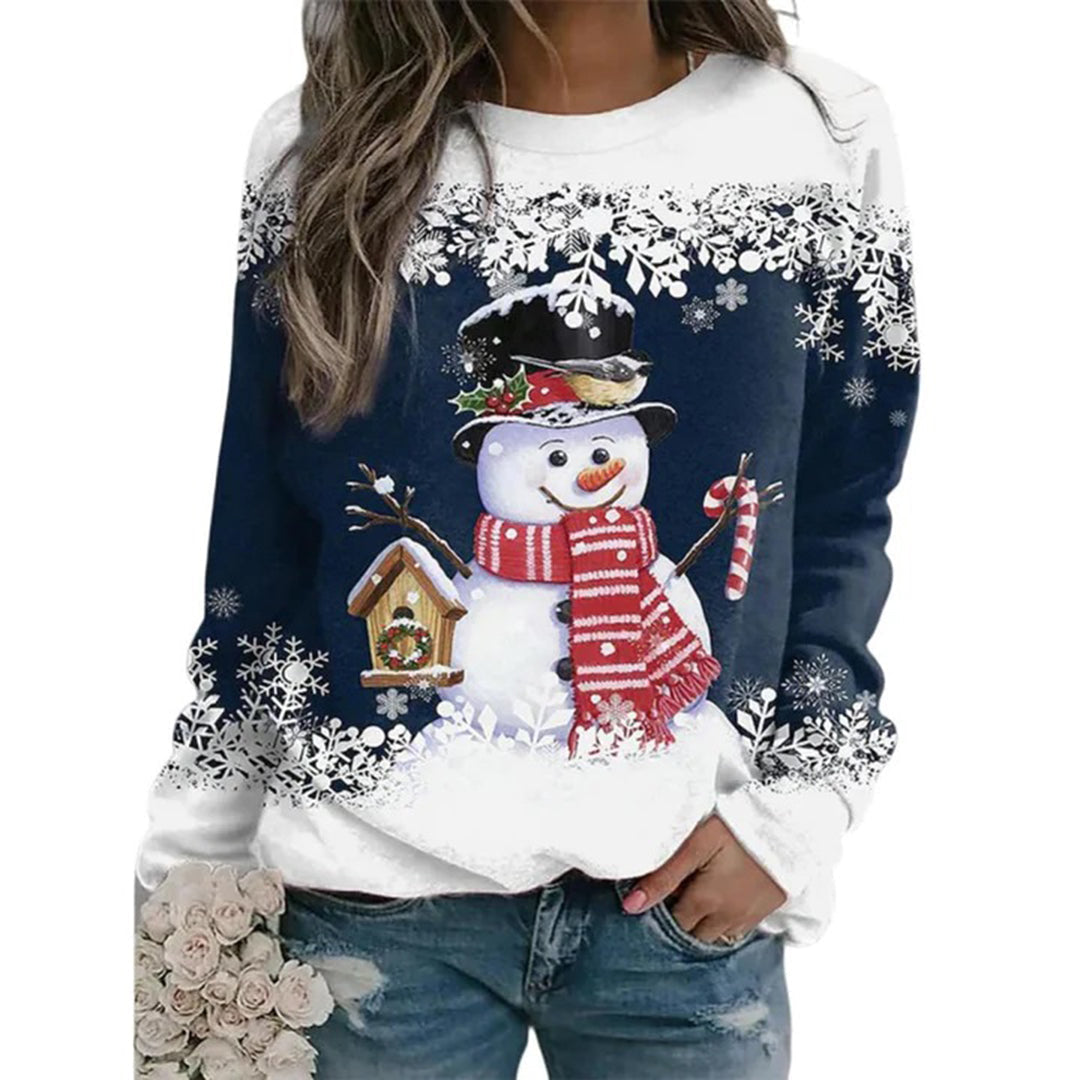 Dina™ - Modischer Schneemann Weihnachts-Pullover