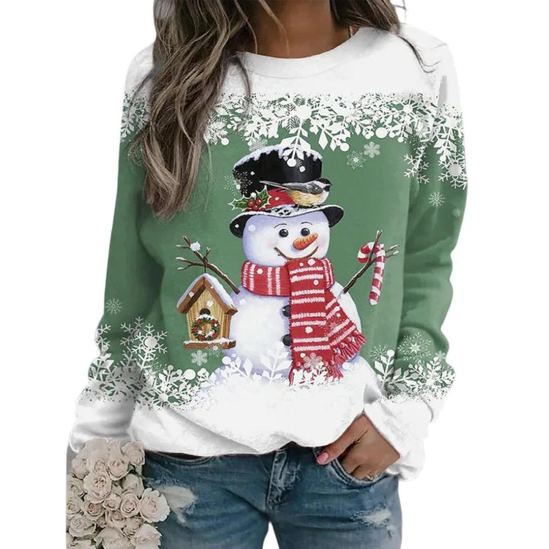 Dina™ - Modischer Schneemann Weihnachts-Pullover