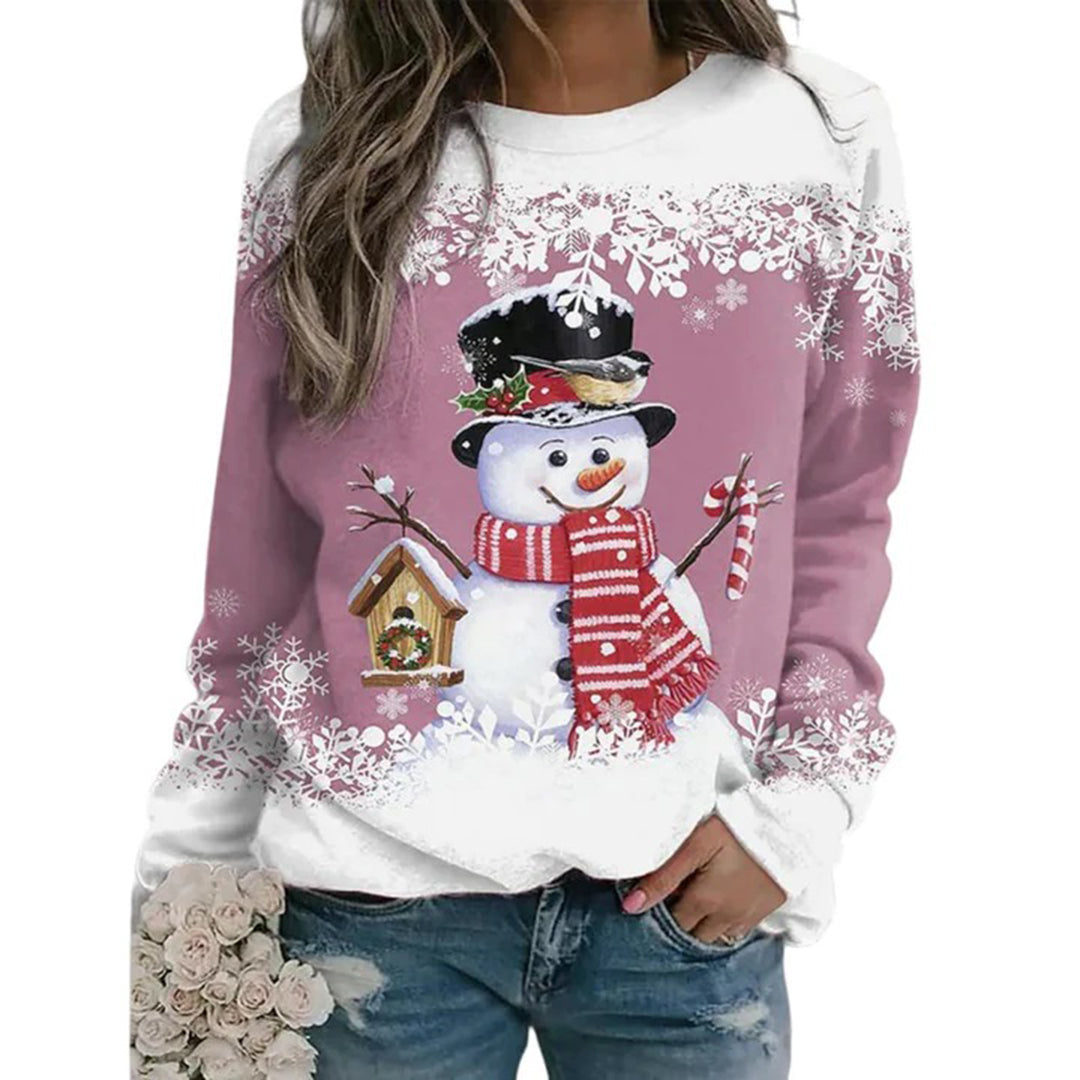 Dina™ - Modischer Schneemann Weihnachts-Pullover