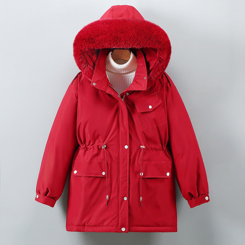 Sandra - Warme Winterjacke mit Kunstfell