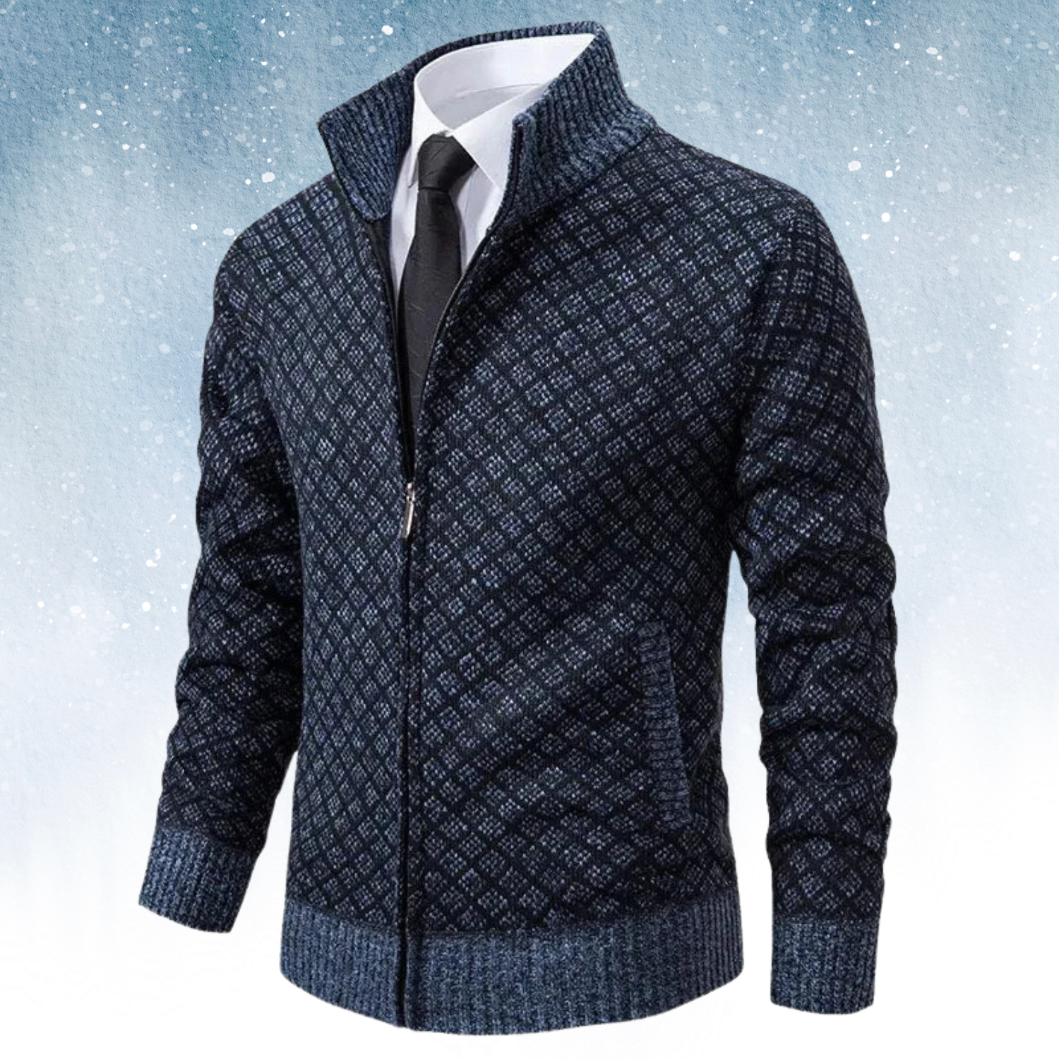 Eleganter, bequemer, stylischer Jacquard-Cardigan für Herren