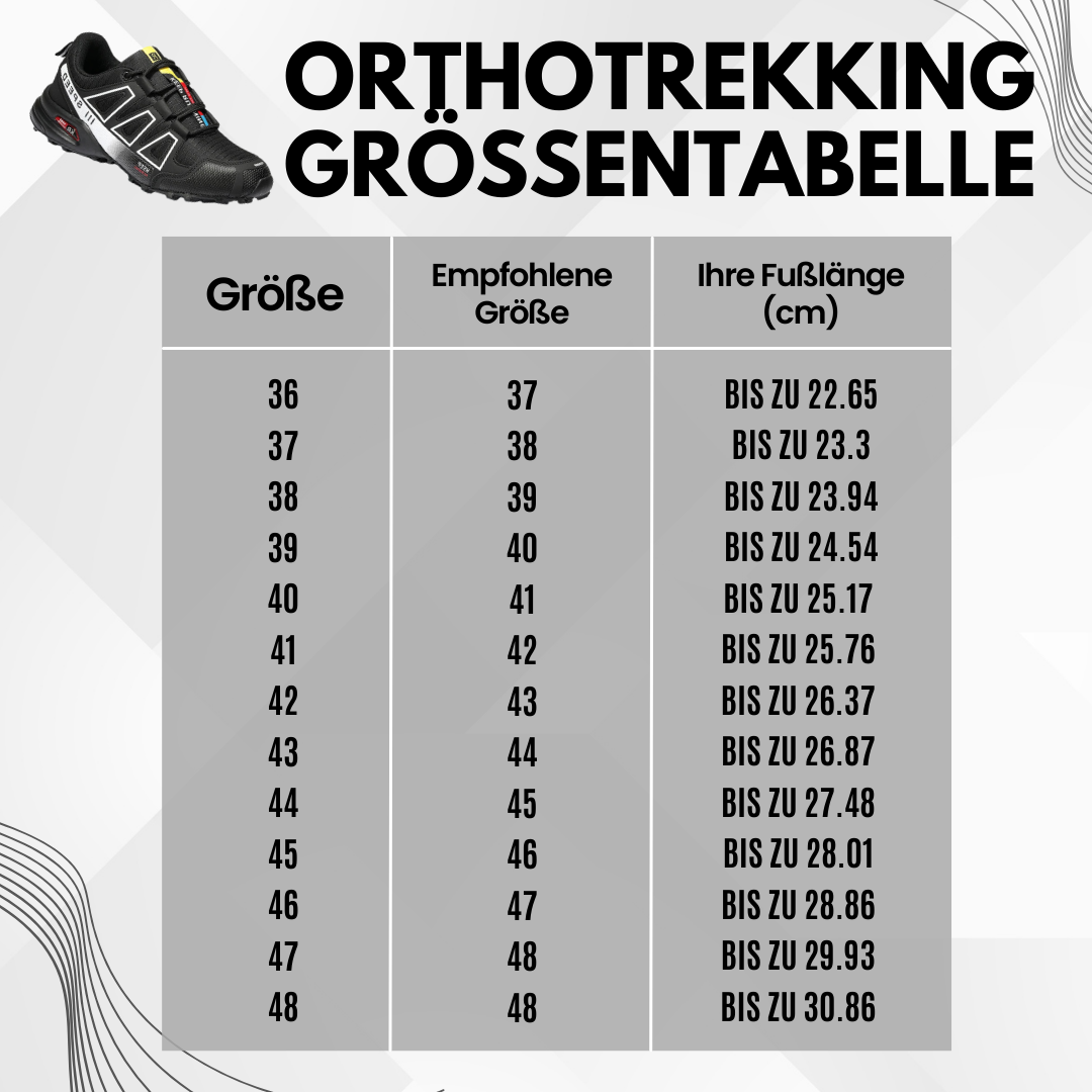 OrthoTrekking - Ergonomische schmerzlindernde Trekking u.- Wanderschuhe